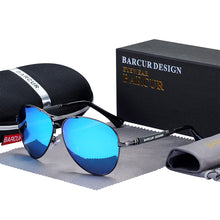 Load image into Gallery viewer, Superior Quality BARCUR Titanium Alloy Polarized Sunglasses Bendable Memory Frame
