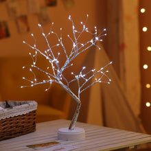 Load image into Gallery viewer, Night Light Home Decoration Bonsai Style Party Cherry Tree Shape LED Light DIY Firework Christmas Gift Plants Switch Copper
