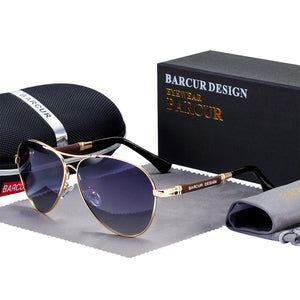 Superior Quality BARCUR Titanium Alloy Polarized Sunglasses Bendable Memory Frame